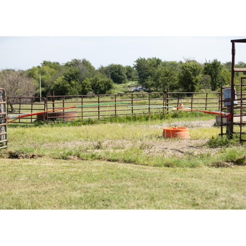 KOEHN Original Drive Thru Electric Gate – Adjustable (13ft to 19ft) | Hands-Free Entry | Reliable Electric Barrier for Farms | Safe & Easy Livestock Control for Cattle, Horses, Sheep, Goats - size: 13ft to 19ft