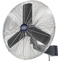 Global Industrial 30" Diameter Commercial Wall Mount Fan, Fixed & Oscillating - color: Black/Gray/Silver