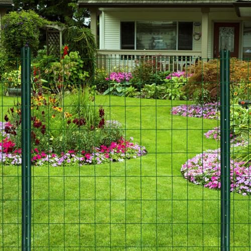 16GA PVC Green 36in x50ft-3in x 2in Welded Wire Mesh Garden Economy Fence - color: Green, size: 36"x50\'-3"x2" 16GA