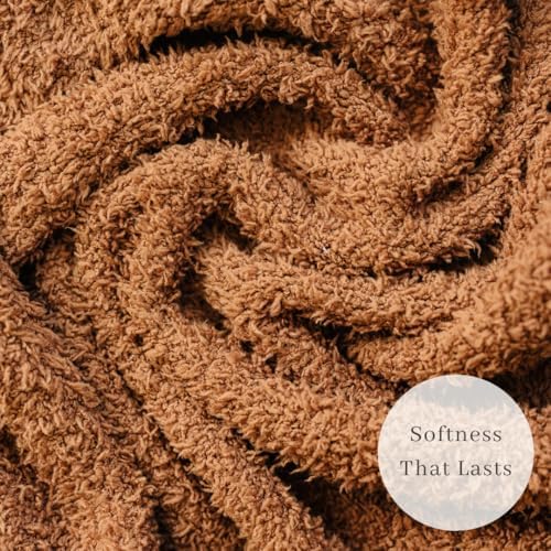 Saranoni Bamboni Luxury Baby Blanket | Cozy & Soft Plush Receiving Blankets | Perfect for Girls & Infant Baby Boy Blankets | Caramel - 30” x 40" | Luxury Bamboni baby blanket with plush softness and cozy comfort, designed for infant boys and girls during