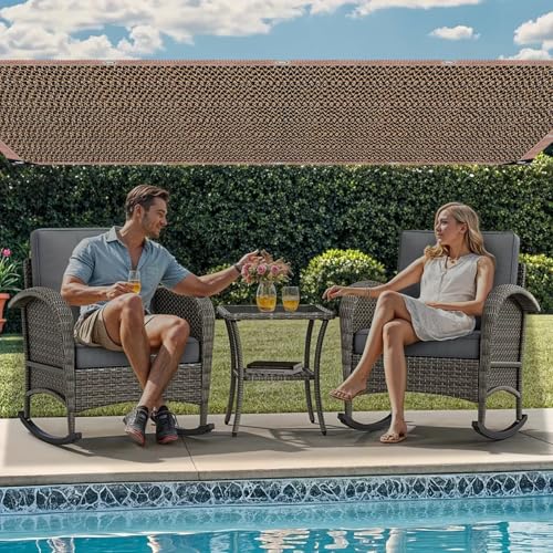 90% Shade Cloth Sun Shade Fabric Privacy Screen Shade Cover for Patio Garden Pergola Shade Cover Canopy with Gromments（Mocha 20 x 30 FT ） - color: Mocha, size: 20 x 30 FT