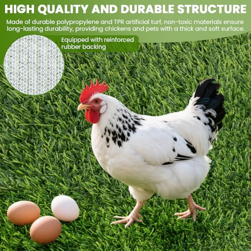6PCS 12"×12" Nesting Pads for Chicken Coop, Nesting Box Pads for Chickens, Nest Pad for Laying Eggs, Reusable Nest Pad for Chicken Coop/Chicken Nestings Box(Color:Green)