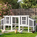 AECOJOY 98'' Large Wooden Chicken Coop | Poultry Pet Cage for Backyard