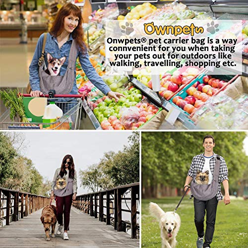OWNPETS Pet Sling Carrier, Pet Sling Carrier Bag Safe,Fit 10~15lb Cats&Dogs, Comfortable, Adjustable, Perfect for Daily Walk, Outdoor Activity and Weekend Adventure | Soft Breathable Fabric, Secure Safety Hook, Adjustable Strap for 10-15lb Pets, Ideal for