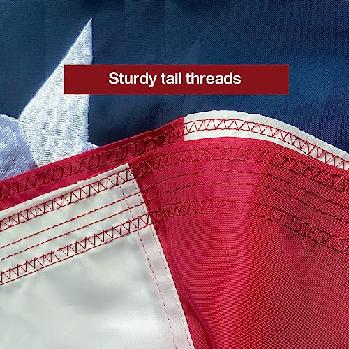 American Flag for Outside 12x18 ft, Embroidered Stars, Sewn Stripes, Brass Grommets Outdoor USA Flag Super Tough Tearproof Spun Polyester US Flag, Giant High Wind United States Flags - size: 12x18 Ft Brass Grommets