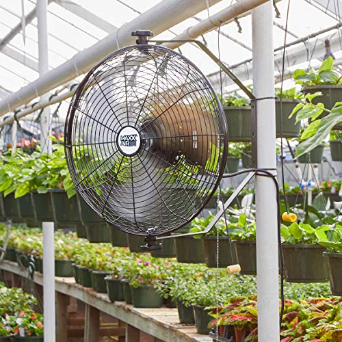 Maxx Air Wall Mount Fan | 18" Commercial Grade Fan for, Garages, Shop, Barns and Patios for Indoor Use | Easy Operation and Powerful 1,450 CFM | Residential Wall Mount - size: 18" Residential Wall Mount