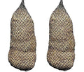 Set of 2 56" Slow Feeder Hay Nets with 1.5" Holes, Fits 8-10 Flakes of Hay (56", Black) - color: Black