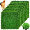 8 Pack 12"x12"x1.2" Chicken Nesting Pads for Laying Eggs, Washable Artificial Grass Carpet Synthetic Turf Mat Nest Box Bedding for Chicken Coop
