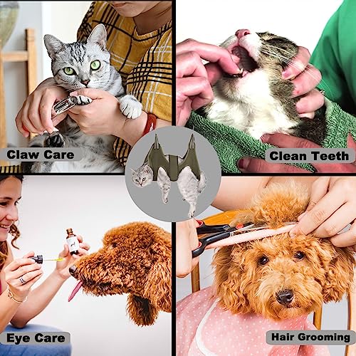 Cat Grooming Hammock Harness for Small Dogs,Pet Hammock Restraint Bag,Dog Grooming Sling for Trimming Nail and Ear/Eye Care(XS Size,Green) - color: Green, size: XS-Cats & XS Dogs/Under 25lb