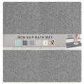 Nonslip Bathtub Mat, Anti Slip Bath Mat 0.6" Extra Thick, Quick Dry Bath Tub Anti Slip Shower Mat, Loofah Non-Slip Bath Mat for Tub Bathroom Pool Kitchen Entryway Home Hotel(Grey 24x24) - color: Grey, size: 24" x 24" (Square)