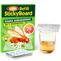 LFSYS Fruit Fly Traps for Indoors – 25 Pack DIY Cup Cover Adhesive Cards for Fruit Fly – Clear, Mess-Free, Indoor Use