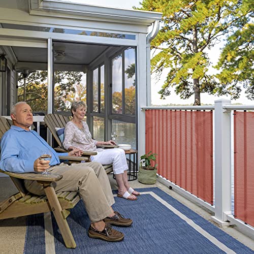 Coolaroo 70% UV Block Prvacy & Screening Fabric - Breathable Fence Cover for Patio, Balcony, Pool, and Play Area, Tear Resistant Windscreen, 6ftx15ft Roll, Terracotta - color: Terracotta, size: 6' x 15'