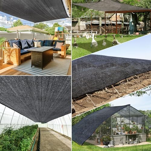 Garden 50% Shade Cloth, 14 x 20 FT Sun Shade Mesh Tarp with Reinforced Grommets, Durable HDPE Material Outdoor Shade Cloth for Plants, Greenhouse, Pergola and Backyard Patio Sunshade - size: 14 x 20 FT 50%