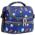 FlowFly Kids Double Decker Cooler Insulated Lunch Bag Large Tote for Boys, Girls, Men, Women, With Adjustable Strap, Astronaut - color: Astronaut
