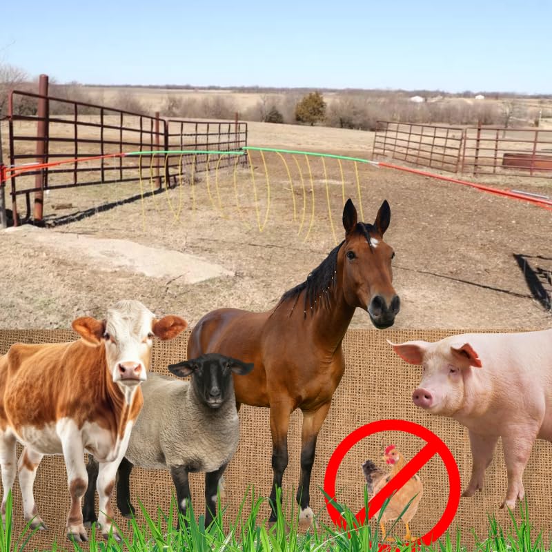 Koehn Replacement Hose with Yellow Streamers for Drive-Thru Gate Systems | Fits Koehn Gate Systems - Durable Weather-Resistant - Livestock Containment - Fiberglass Rod Not Included