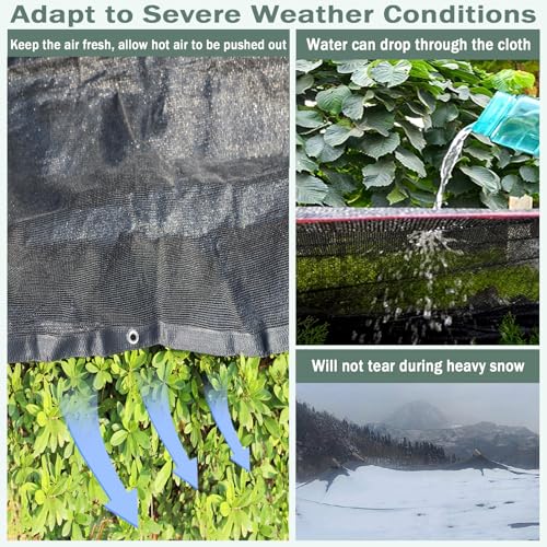90% Black Shade Cloth 6 ft X 3 ft, Heavy Duty Sunblock Garden Shade Tarp | Sun Shade Netting with Grommets for Plant Cover, Greenhouse, Pergola, Patio, Tomatoes, Backyard, Kennel, Mocha, Chicken Coop - color: Black, size: 6 ft X 3 ft