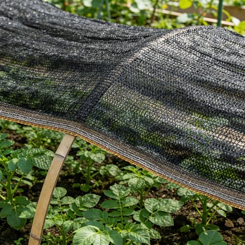 55% Shade Cloth for Garden,HDPE Cuttable Sun Shade for Plants,Mesh Garden Shade Cloth for Greenhouse Vegetables,Plant Heat Protection Black Cover for Patio Raised Bed (10×20FT) - size: 10×20FT