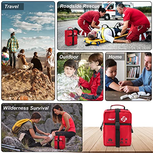 VRIEXSD 400 Piece Large First Aid Kit for Home, Car, Travel, Camping,Sports | Comprehensive & Well-Organized First Aid Kit – Premium Emergency Medical Supplies for Office, Hiking, Business & Outdoor Use