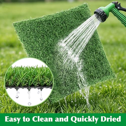 8 Pack Chicken Nesting Pads 12''x12'', Washable Chicken Coop Laying Mats, Reusable Artificial Grass Box Liners for Hen Coop Egg Duck Chicks Goose, Pets Indoor Outdoor Green ﻿