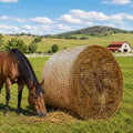 6 * 6ft Round Bale Hay Net 1.75" Knotless Slow Feed Hay Net, Heavy Duty Hay Saver Net Holds 800 lbs, UV Resistant Horse Hay Net for Round Bales, Horses, Cattle, Goats & Sheep - color: 6*6FT