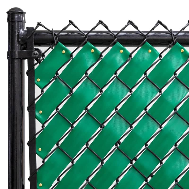 Chain Link Fence Privacy Tape (Emerald Green) | Gardening, Outdoor Wall, Balcony, Patio, Yard, Injury Prevention, Safety Fence Cover for Dog, Other Pet Hedge Slats - color: Emerald Green