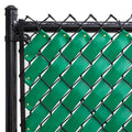 Chain Link Fence Privacy Tape (Emerald Green) | Gardening, Outdoor Wall, Balcony, Patio, Yard, Injury Prevention, Safety Fence Cover for Dog, Other Pet Hedge Slats - color: Emerald Green