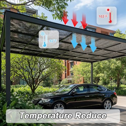SUNNY GUARD Sun Shade Cloth, 12 x 20 FT Black HDPE Mesh | 35-45% Breathable shade cover creates a cooler space for plants, vegetables, greenhouses, patios, chicken coops, and kennels - color: 40 SHADE-BLACK, size: 12 FT x 20 FT