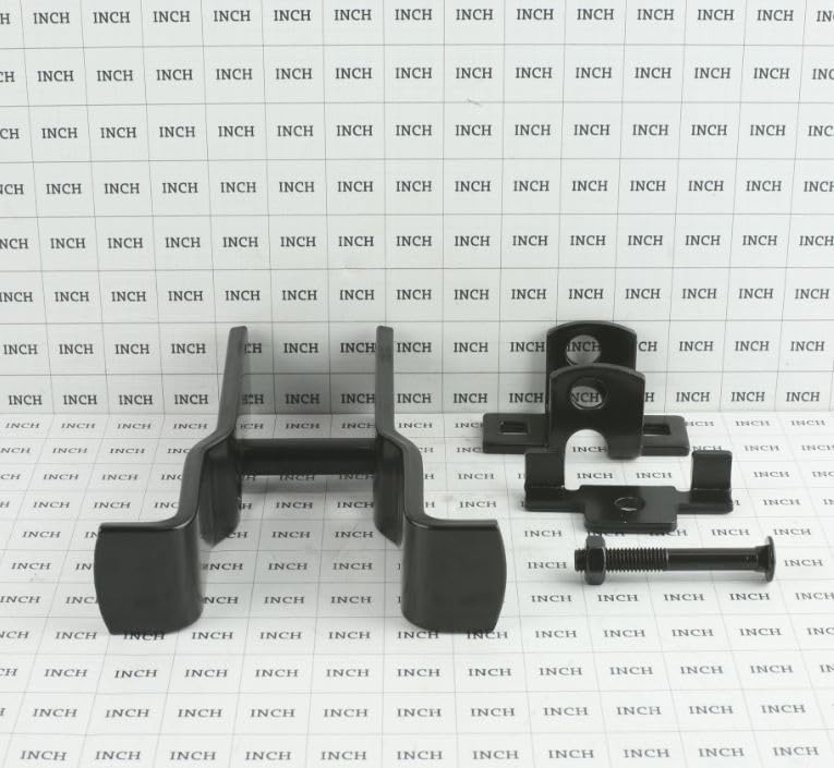 Industrial Square 2" x 2 1/2" Frame Fulcrum Strong Arm Gate Latch - Black