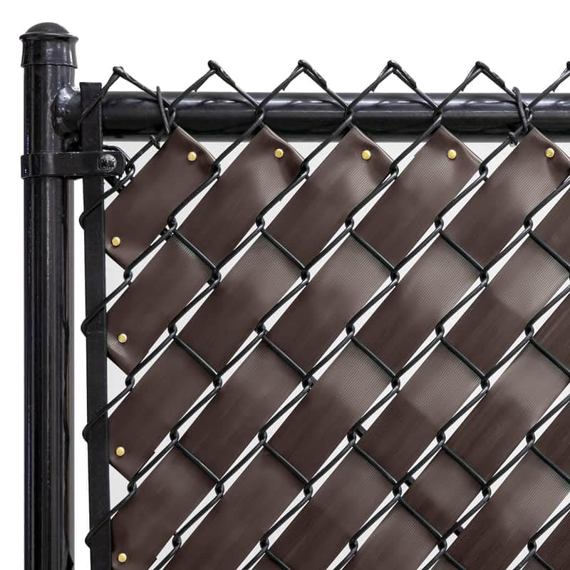 Chain Link Fence Privacy Tape 250 ft (40 SqFt) (Chocolate Brown) | for Gardening, Outdoor Wall, Balcony, Patio, Yard, Injury Prevention, Safety Fence Cover for Dog, Other Pet Hedge Slats - color: Chocolate Brown