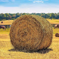 6x6 ft Round Bale Hay Net - Large Slow Feeder for Horses & Livestock, Knotless Design Slow Feeder Hay Nets, Fits 4x4ft 5x5ft 6x6ft Round & 3x3x8ft 4x4x8ft 5x5x8ft Square Bales (Black-Round) - color: Black-Round