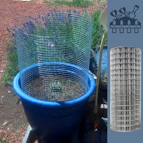 16GA Galvanized 16in x 25ft-1in x 1in Welded Wire Mesh Garden Economy Fence - size: 16"x25'-1"x1" 16GA Galvanized