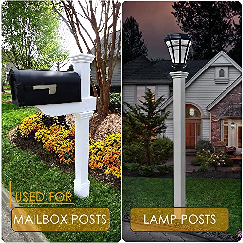 Fence Post Anchor Metal Ground Spike Black Fences Stakes Posts | Heavy Duty Metal Fence Anchors Support Base for 4"X4" Mailbox or Fence Post, 24"X4"X4" Outer(3.5"X3.5" Inner Dia), Pack Of 4.