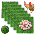 Chicken Nesting Pads, 12x12 Washable Artificial Grass Mat for Chicken Coop, Reusable Pet Garden Turf with Rubber Backing (6PCS) - color: 6PCS