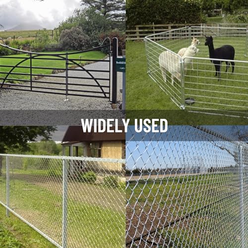 32" x 1-3/8" Heavy Duty Cane Bolt for Chain Link Fence Gate Drop Rod 1 Pack | Galvanized Steel Hardware Ground Latch for Single or Double Gate in Yard, Garden, Farm - size: 32in(1-3/8" thickness)