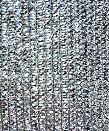 Reflective Aluminet Shade Cloth with Grommets,Durable Mesh Tarp, 90% 10' x 14' | Heavy Duty UV Resistant Shade Cover for Garden, Patio, Car Parking, Camping, Kennel, Chicken Coop, Greenhouse - size: 10FT X 14FT - 90%