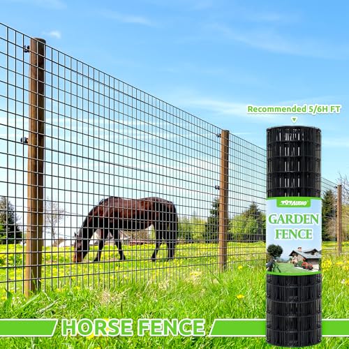 PVC Coated Wire Mesh Fence – 36in H x 100ft L Farm & Garden Wire Fencing, 2" x 3" Square Mesh, 16 Gauge Black Metal Wire for Chicken,Dog,Vegetable Garden,Poultry Fencing,Livestock and Animal Barrier - color: Black, size: 2"x3" 36inx100ft