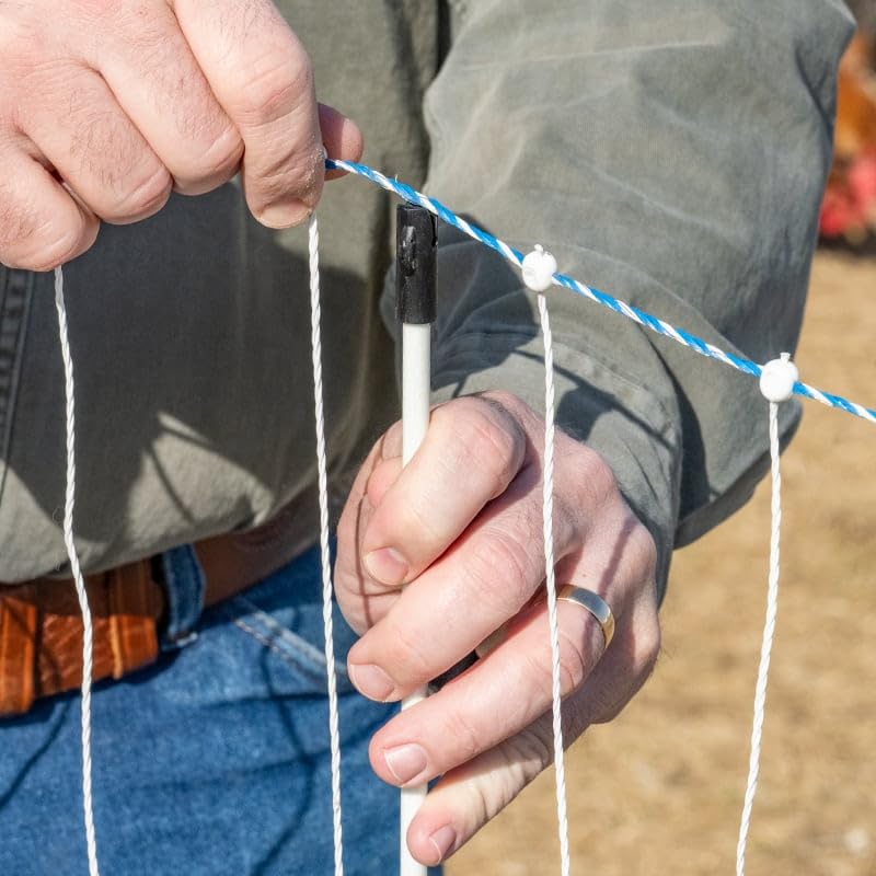 Premier 1 SagStopper™ for Electric Netting - Package of 10-42" Height | Lightweight fiberglass. Slotted nocks tension net vertically. Keeps lower strands off the ground. Easy to install & remove. - size: 42" Height
