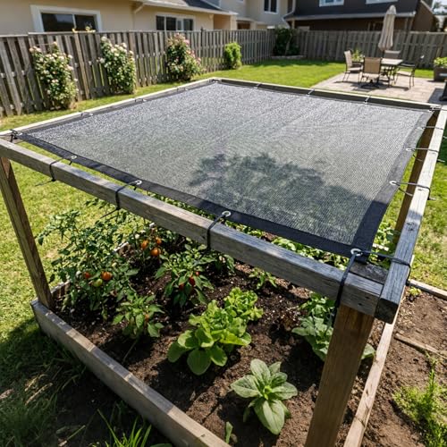 Amgo 70% Shade Fabric 20FT x 30FT Black Sun Shade Mesh, Black Sun Shade Netting with HDPE Material and Heavy Duty Grommets Shade for Greenhouse, Garden, Patio Plants, Pergola (We Make Custom Size) - color: Black, size: 2 0' x 3 0'