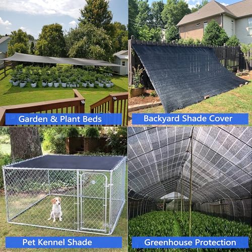60% Shade Cloth Roll 6ft x 100ft - HDPE Sun Shade Fabric Roll, UV Block Cuttable Shade Mesh for Garden, Greenhouse, Patio, Pergola - Black Outdoor Sunblock Shade Netting - size: 6 x 100 ft