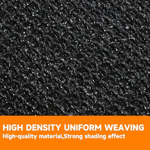90% Shading Rate 10'x20' Black Shade Cloth,UV Resistant Durable Mesh Tarp with Grommets&Reinforced Edges, Shade Net Using for Plants Cover, Greenhouse, Dog Kennel, Patio, Chicken House - size: 10'x20'