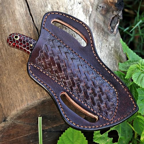 Custom Handmade 7'' fixed blade hoof rasp steel/Cow boy knife/Damascus steel Bull cutter knife, cowboy knives with pancake leather sheath (SUSA 112) - color: SUSA 112
