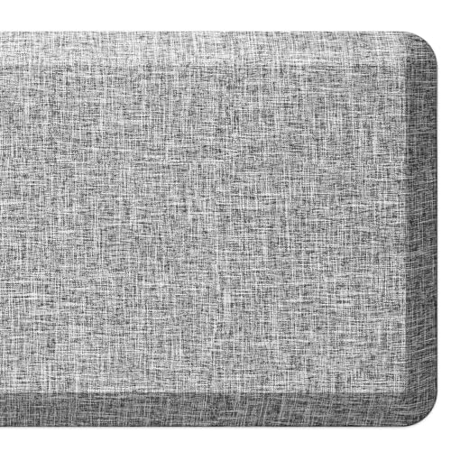 Anti Slip 3/4 inchs Anti Fatigue Kitchen Floor Mat, Ergonomic Comfort Standing Mat, Waterproof Kitchen Runner for Home, Kitchen, Office, Laundry, Garage (Light Gray, 17.3" x 28" -0.75") - size: 28"L x 17.3"W x 0.8"Th