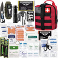 EVERLIT 250 Pcs Survival First Aid Kit | IFAK Outdoor Survival Kit Emergency Kit For Camping Hiking Hunting Earthquake Emergency Preparedness - color: Red