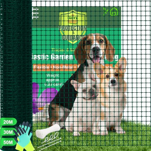 Temporary Garden Fence 4ft x 100ft, Plastic Fencing with Reinforced Edges, Includes 50 Zip Ties, for Yard, Garden, Poultry, Deer & Construction Use - color: Teal Green, size: 4ft x 100ft