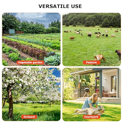 LFGS15 Solar Electric Fence Charger, 24 Hour 5 Miles Solar Charger, Portable 0.15J Energizer with Rechargeable Solar Panel for Livestock, Electric Fence Energizer - size: LFGS