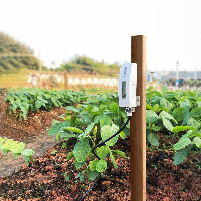 ECOWITT WH51L Soil Moisture Sensor with 1m/3.28ft PVC Wire Probe, LCD Display, Needs to Pair with Wi-Fi Gateway, 915 MHz