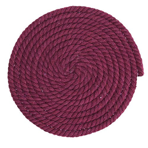 Twisted Natural Cotton Rope - 1/4 Inch - Solid Colors - Variety of Lengths and Colors to Choose from - color: We Red, size: 10 feet