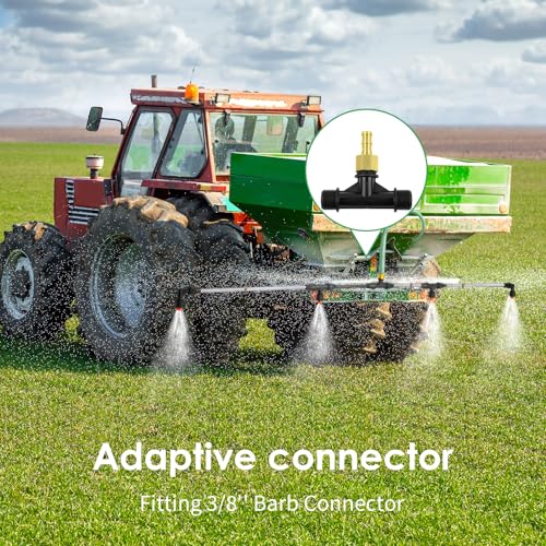 4 Nozzles Metal Sprayer Boom Wand with 3/8 Inch Brass Barb, Spray Wand, Switchable 2 Nozzle Pattern, Up To 55.1 Inches Long, Suitable For Watering Large Areas In Gardens, Farms