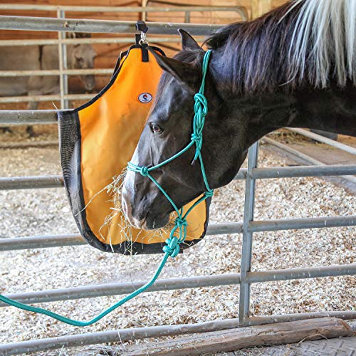 Majestic Ally 1/4" Rope 4 Knot Stiff Polyester Training Halter with 10’ Matching Lead Rope for Horses – Full (Royal Blue, Full) - color: Royal Blue, size: Full