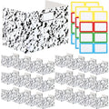 Sabary 24 Pack Desk Dividers for Students,Marble,White | Privacy Folders Testing Dividers with Labels, Standard School Privacy for Classroom Teacher Supplies - color: White, style: Marble